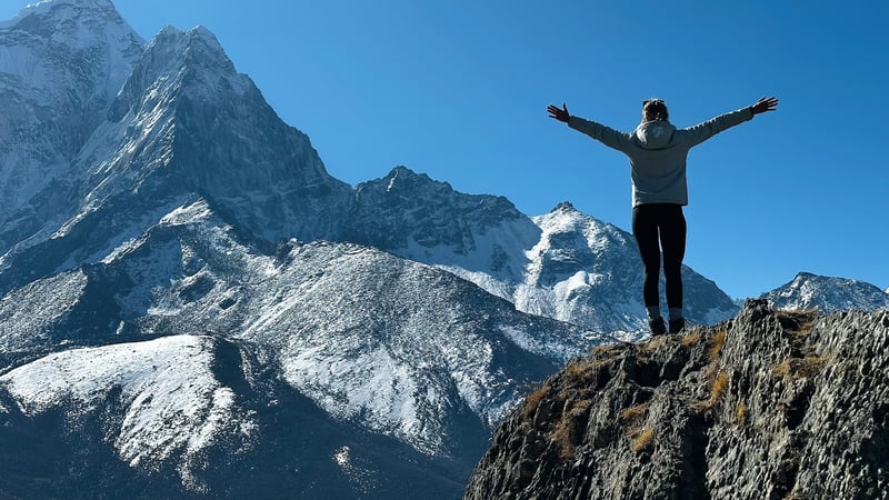 Everest Base Camp trek: uitzicht op de Himalaya