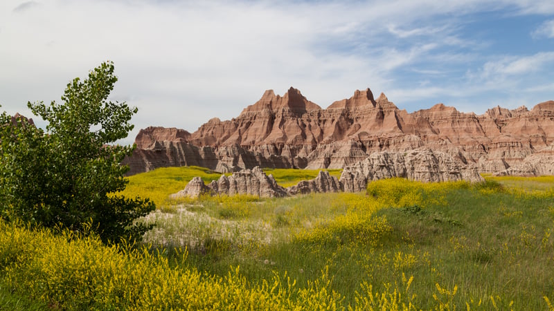 Beautiful landscape in South Dakota