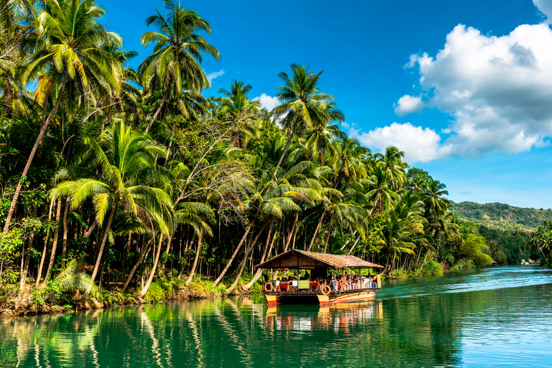 Loboc River på Bohol, Filippinerne
