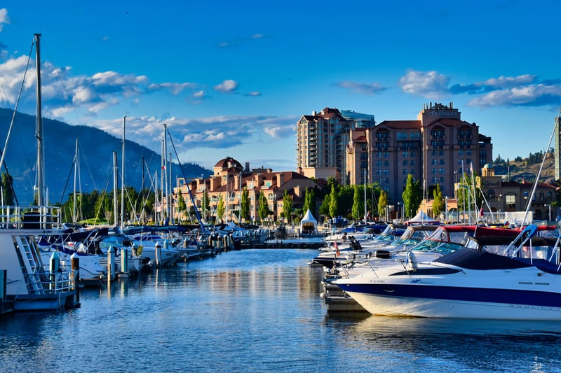 Boats in Sunny Downtown Kelowna