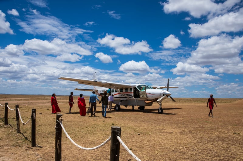 Mara Airstrip i Masai Mara, Kenya