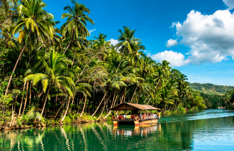 Loboc River på Bohol, Filippinerne