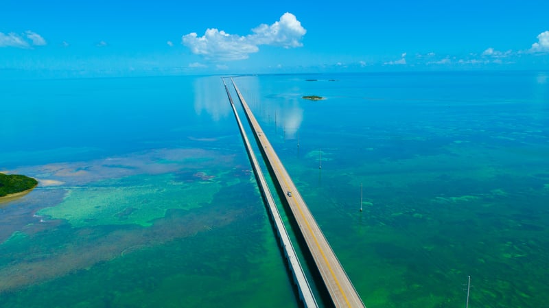Overseas Highway till Key West, Florida