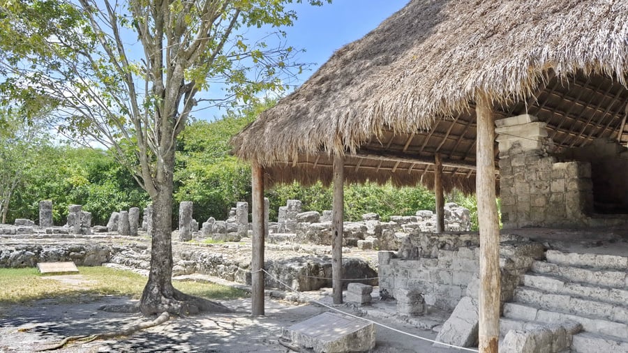 Maya ruiner ved San Gervasio i Mexico