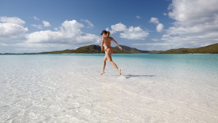 Whitehaven Beach på Whitsunday Island