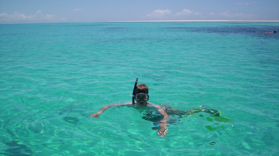Swimming at Zanzibar