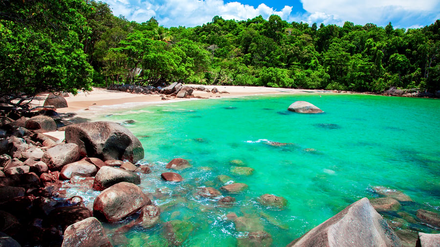 Strand vid Khao Lak