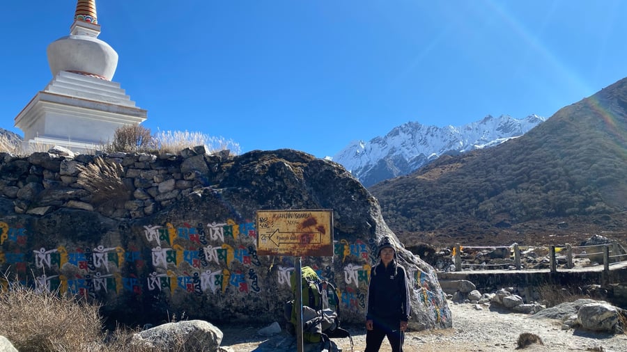 Stupa's & prayer flags are a common sight in Nepal