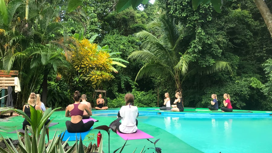 Combine volunteering with yoga