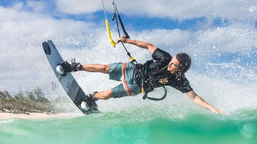 Prova på kitesurfing