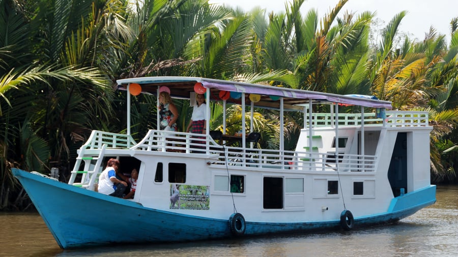 Cruising down the rivers of Borneo