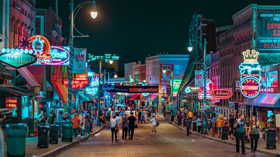 Beale Street in Memphis 