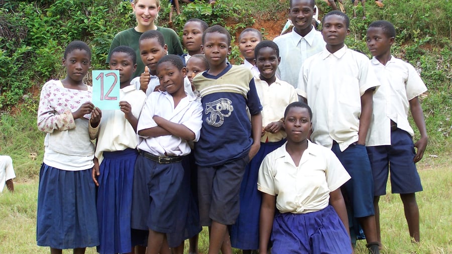 Local school group in Africa