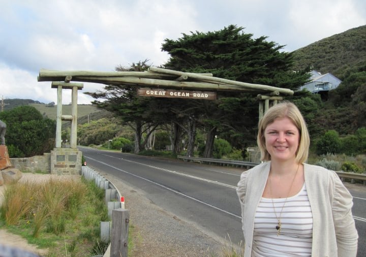 Vår reseexpert Randi vid Great Ocean Road