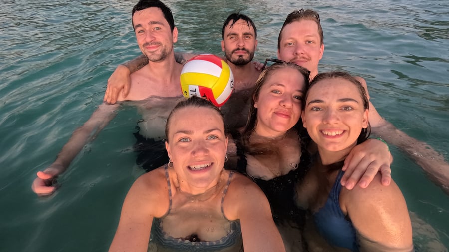 Cool down in the ocean after a day of adventure