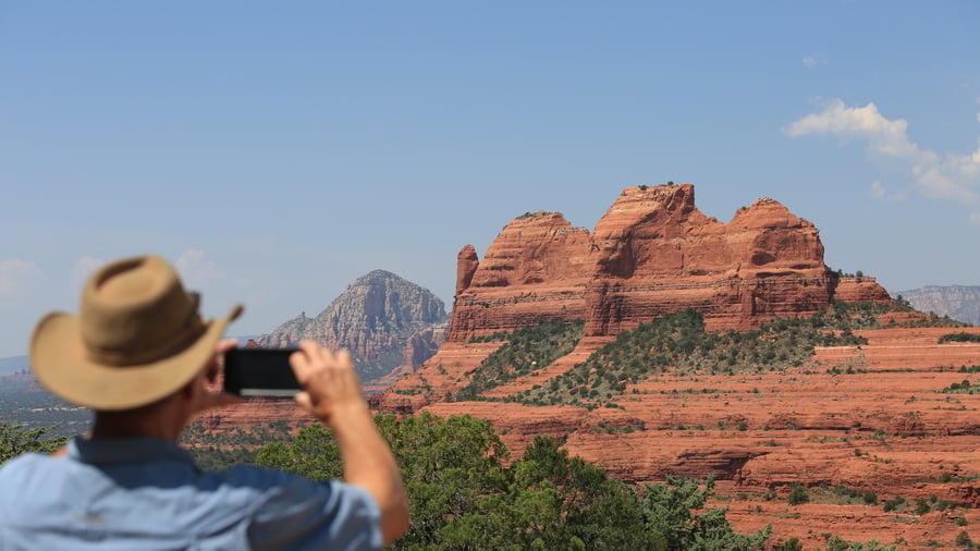 De röda klipporna vid Sedona, Arizona, USA