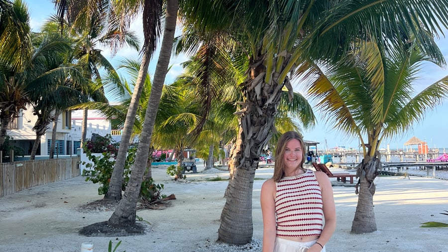 Traveller in Caye Caulker, Belize