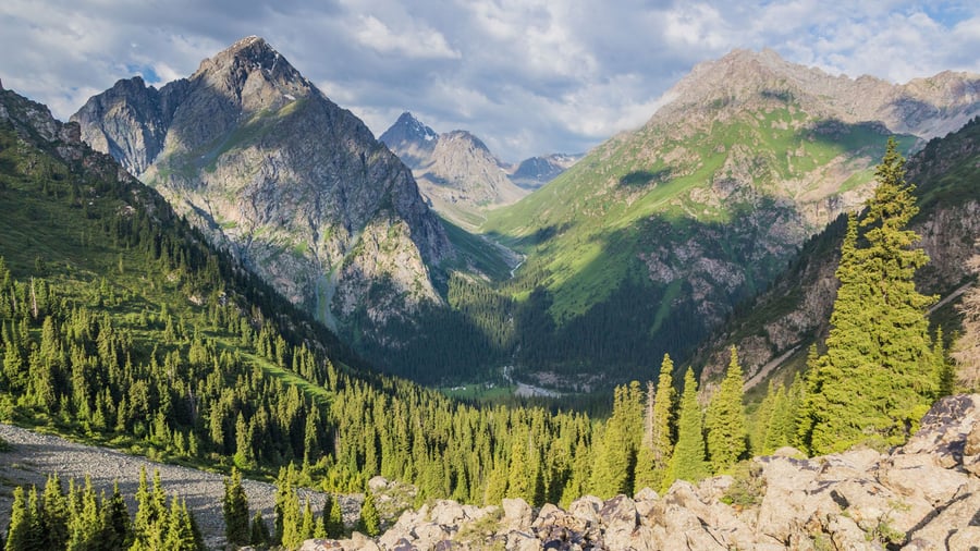 Karakol valley mountains