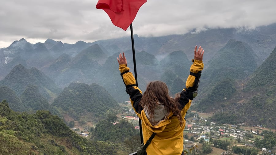 Uitzichtpunt tijdens de Ha Giang Loop