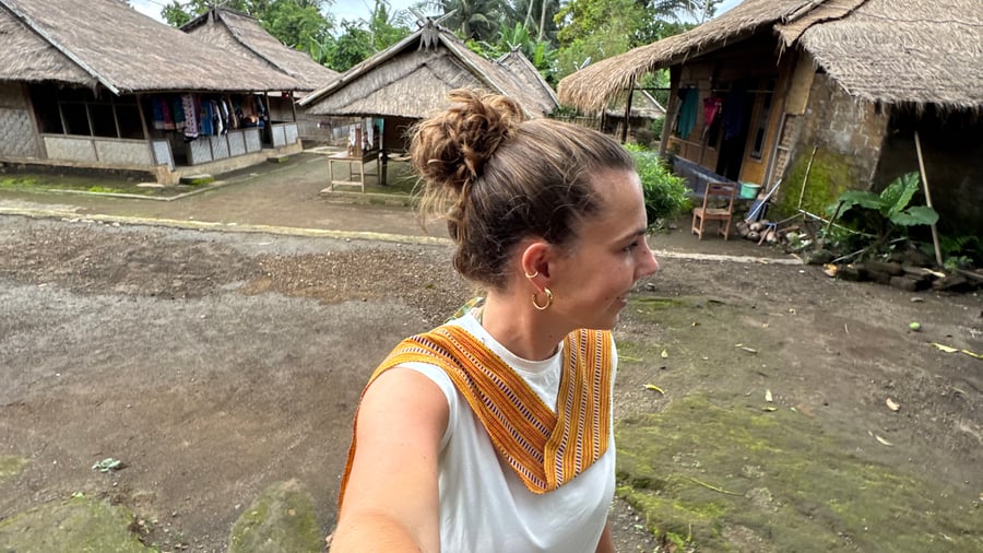 Sebaru village at the foot of Mt. Rinjani. 