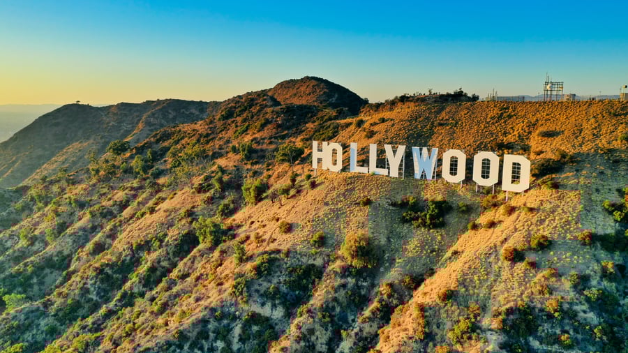 Hollywood-skiltet i det nordlige Los Angeles