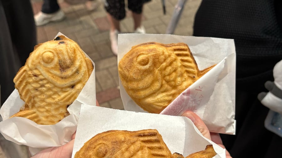 Taiyaki: Japanese pancakes shaped like fish