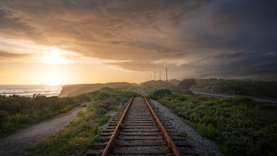 Solnedgang over Californien