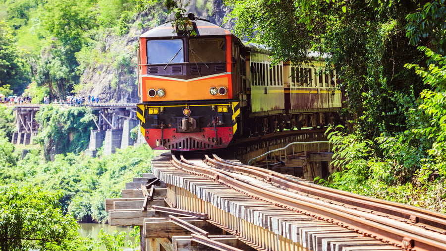 Historisk togtur langs River Kwai
