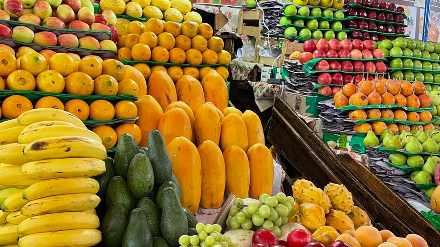 Fruits and vegetables at the market