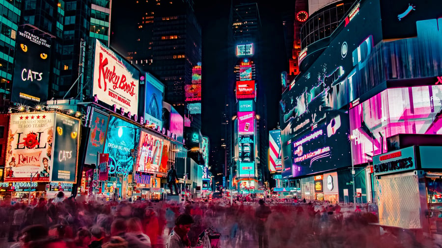 NYC på kveldstid