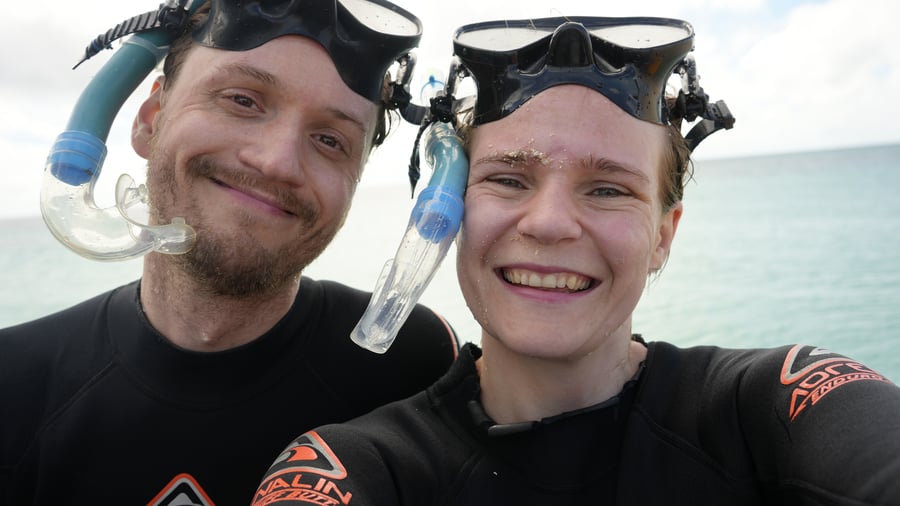 Snorekling in the Great Barrier Reef. 