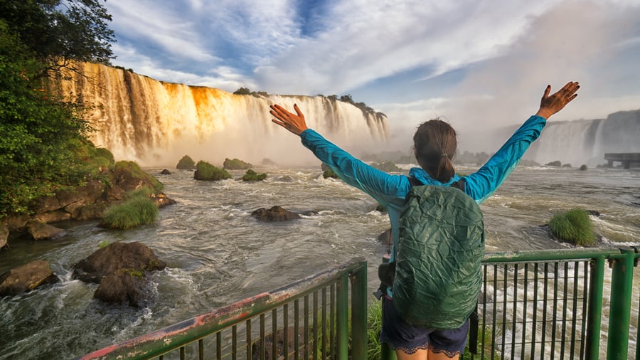 Se de imponerende Iguazú-vandfald