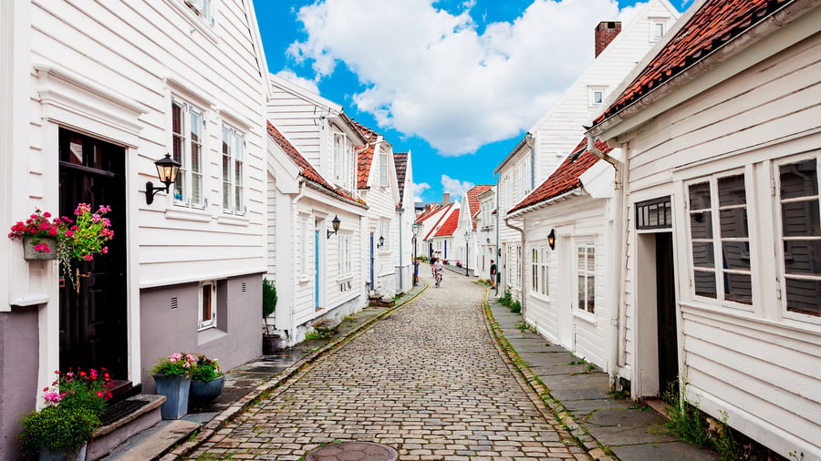 Gå tur gennem Stavangers gamle bydel