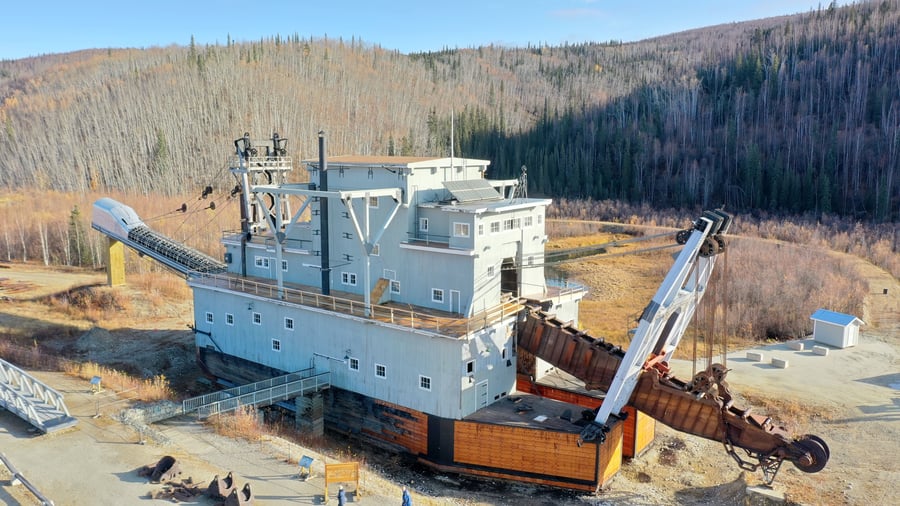 Guldgravermaskine fra begyndelsen af 1900-tallet