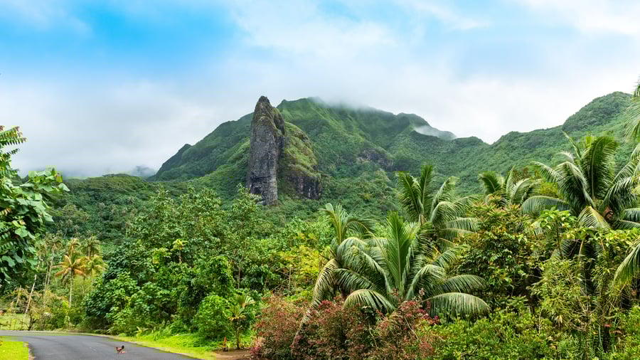 Frodige Raiatea, en del af Society Islands