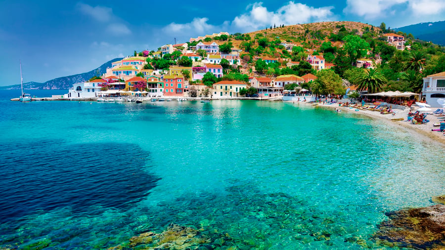 Krystallklart vann i Hellas