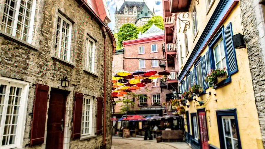 Petit Champlain street Quebec city, Canada