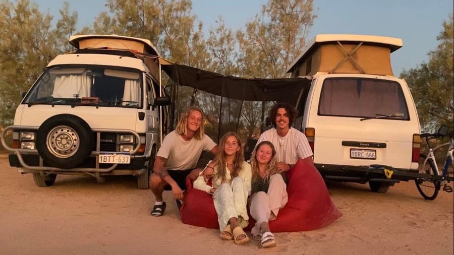 Venner på working holiday