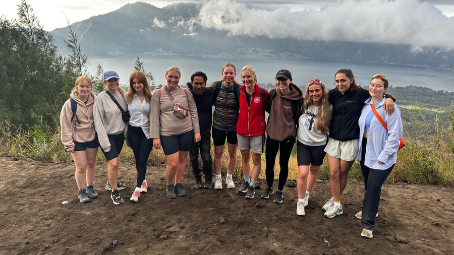 Join a group trekking trip in Indonesia