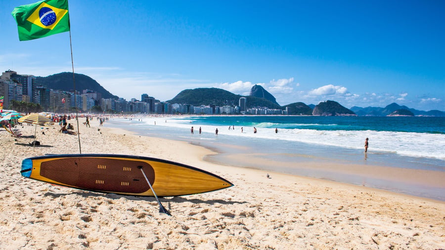 Copacabana Beach i Rio de Janeiro