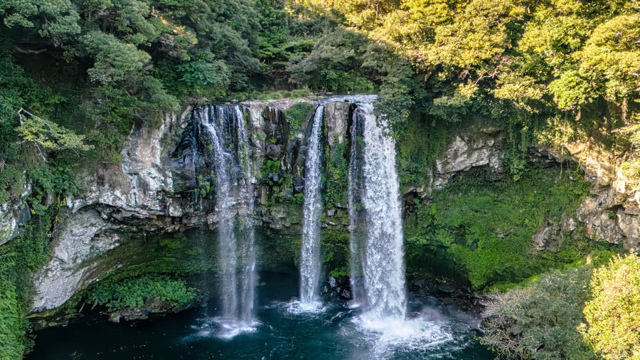 Jeju's most famous waterfall