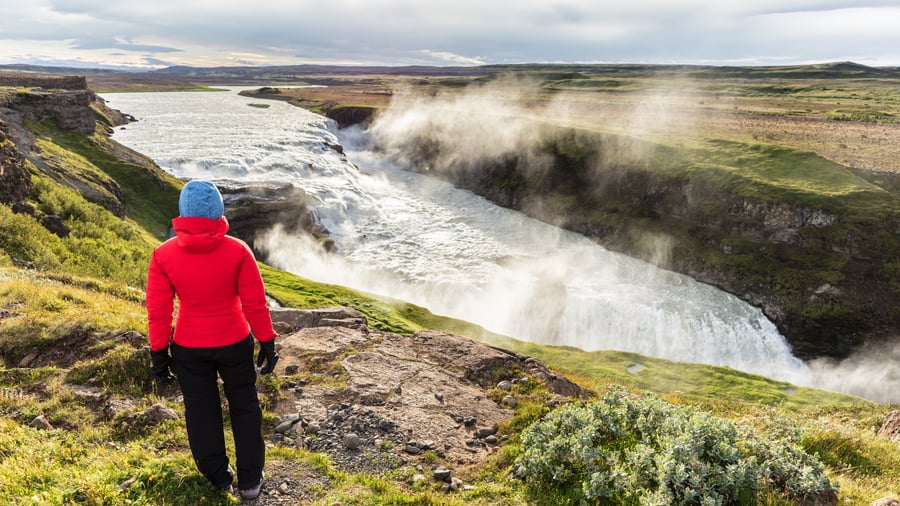Gullfoss-vandfald på Island