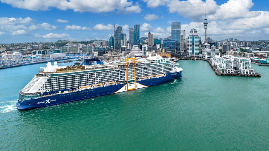 Celebrity Edge anløber centrum af Auckland