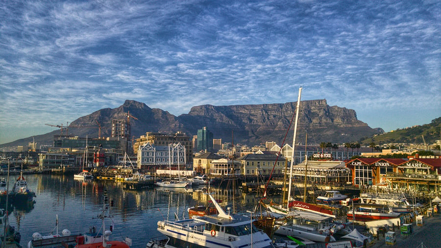Waterfront with Table Mountain in the background
