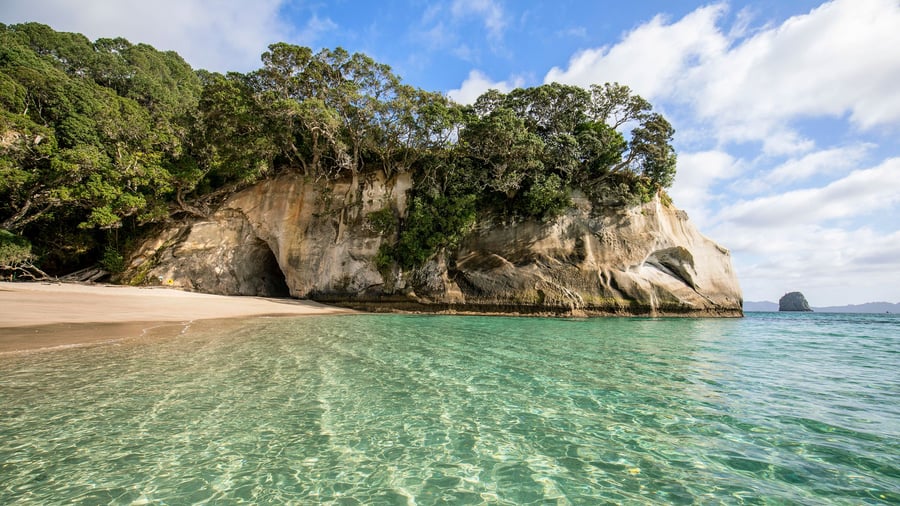 Cathedral Cove på Coromandel-halvön
