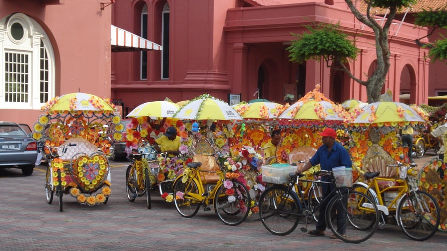 Trishaws in Melaka Malaysia