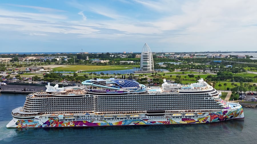 Norwegian Aqua klar til afgang fra Florida