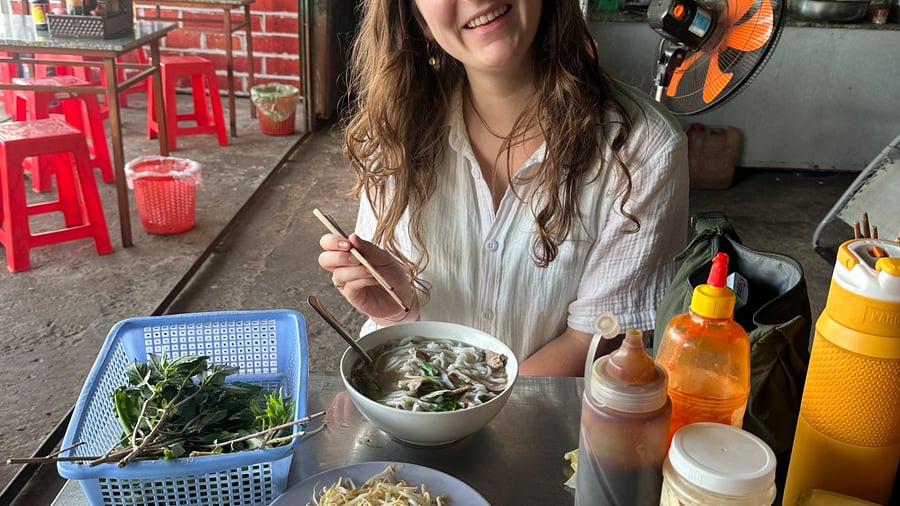 Tasting Vietnamese food