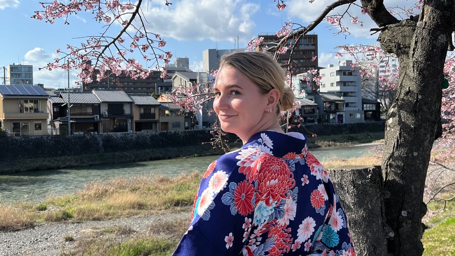 Se körsbärsblommorna i Japan.