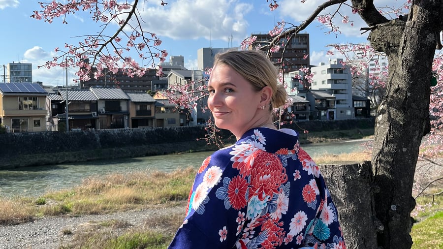 Go see the cherry blommoms in Japan. 